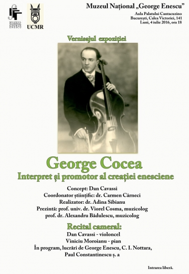 Vernisajul expoziției "George Cocea, interpret şi promotor al creaţiei enesciene"